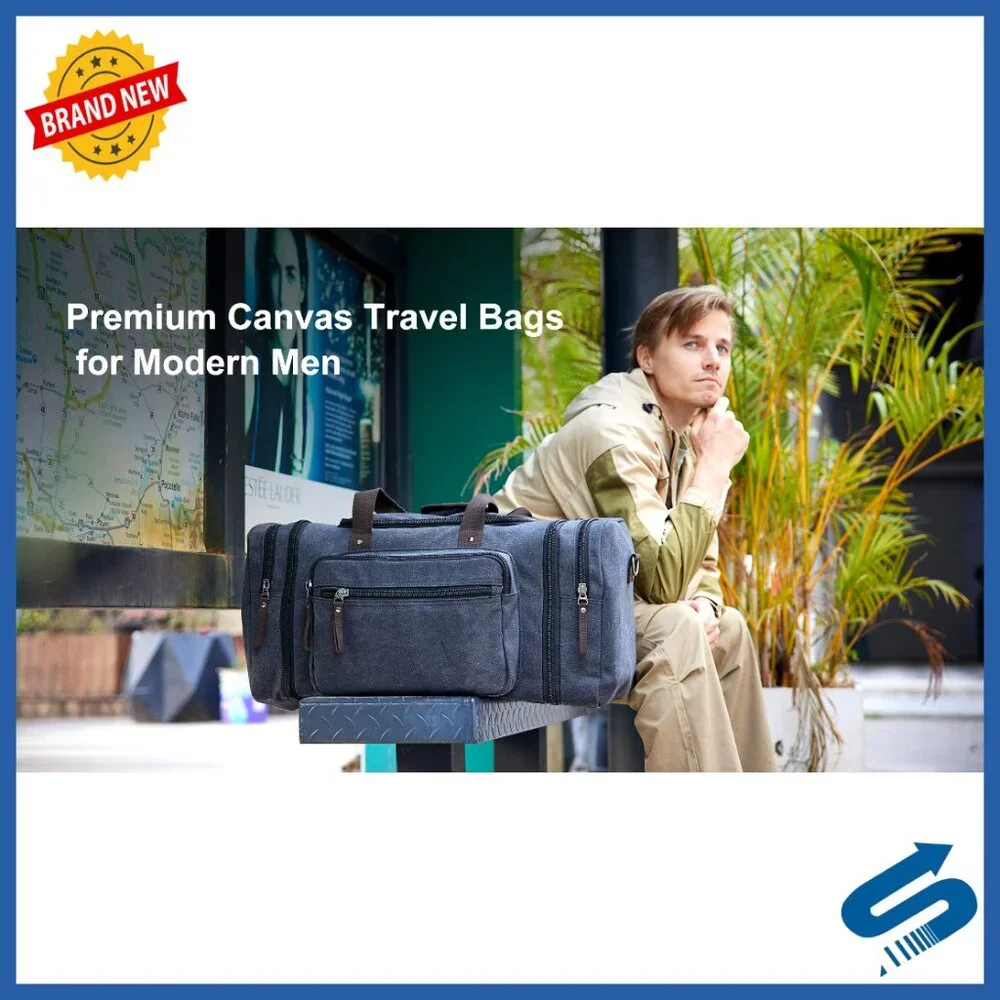 Canvas Expandable Duffle Bag Travel Weekender Overnight Gym Carry On Duffel